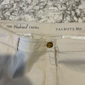 Talbots Women's Chino Capris - Light khaki 16p
